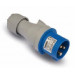 FAMATEL – Clavija industrial IP44 | Cableado rápido de baja tensión | 2P + 1T | 200 - 250V | Azul