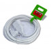 FAMATEL – Cable alargador blanco | 5 metros | 10A | 250V | Cable 2x1 | Blanco