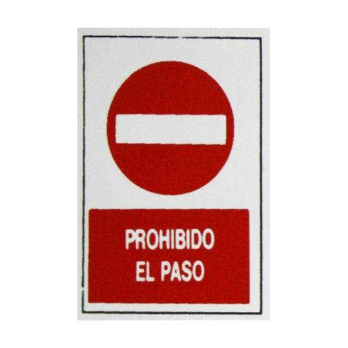 Placa Señal Adh 300x200x1mm Proh.paso Poliest Superl.
