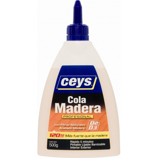 Cola Madera Secado Rapido C/ Fibras Biberon 500gr Ceys