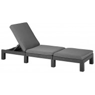 Tumbona Jard 195x65x22cm Curver Res Grafit Daytona 213720