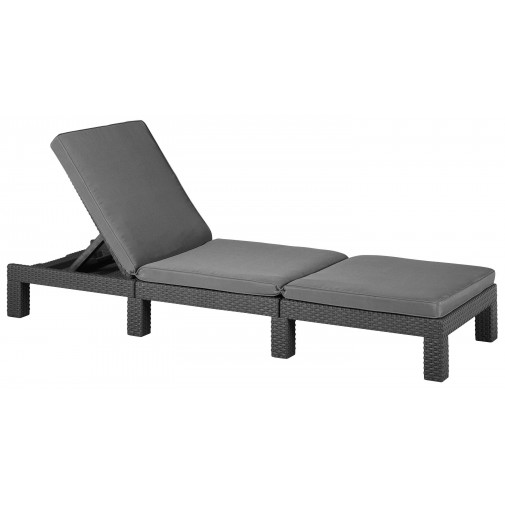 Tumbona Jard 195x65x22cm Curver Res Grafit Daytona 213720