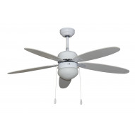 Ventilador Techo 130cm Con Luz 50w-3v 5 Aspas Bl Segin Vivah