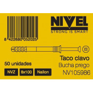Taco Clavo 8x100 Nyl Nvz Nivel 50 Pz
