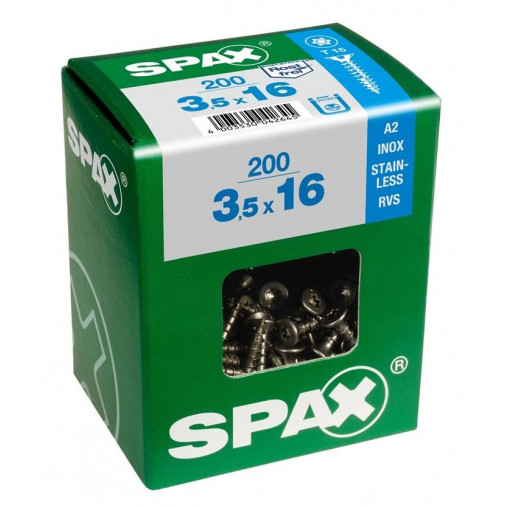 Tornillo Spax Trx 05x050mm A2 Inox 25pz