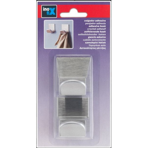 Colgador Hog 45x40x30mm Adh Inox Cr/mt 2 Pz Inofix