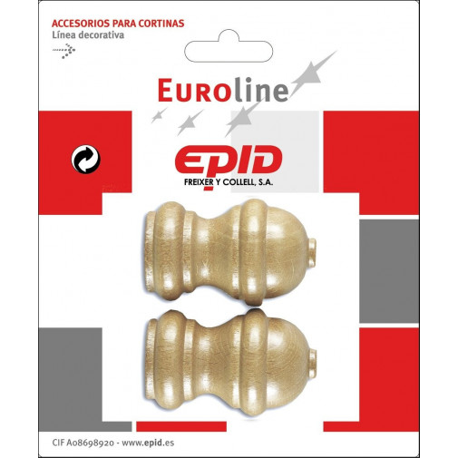 Terminal Barra Cort 19mm Mad Nat Epid