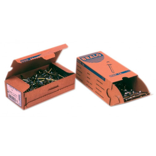 Remache Fij Estand. 4x8mm Alu Alum Bralo 500 Pz