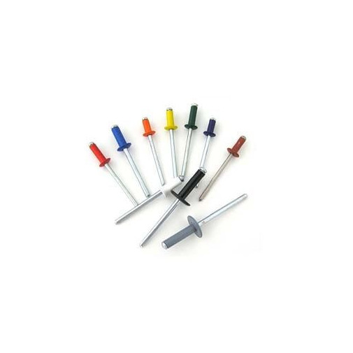 Remache Fij Estand. 4,8x10mm Alu Lac.neg Bralo 500 Pz