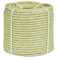 Cuerda Torcida 08mm Sisal Nat 4 Cabos Hyc 100 Mt