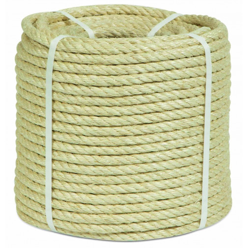Cuerda Torcida 14mm Sisal Nat 4 Cabos Hyc 100 Mt