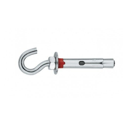 Anclaje Gancho Abierto 08x060mm Ø 10mm Met. Cinc 100 Pz Inde