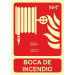 Normaluz Señal RD00108 Boca de Incendio 21x30 cm Clase B PVC 0,7mm Extinción Homologada, Rojo, 21x30cm