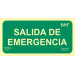 Cartel Señal 150x300mm Luminiscente Pvc Salida Emergencia No