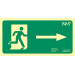 Normaluz RD11130 Señal Luminiscente Salida Derecha 32x16cm Clase B PVC 0,7mm Evacuación Homologada De , Verde
