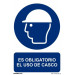 NORMALUZ SEñAL USO OBLIGATORIO ES OBLIGATORIO EL USO DE CASCO (PVC 0.7MM) 30X40CM