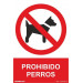 Señal PVC Prohibido perros, 21x30 cm