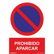 Cartel Señal 210x300mm Pvc Prohibido Aparcar Normaluz