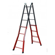 Escalera Ind.mult Tijera 3,60mt 8+8 Telesc Acero Serafina Sv