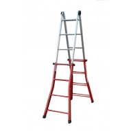 Escalera Ind.mult Tijera 3,60mt 8+8 Telesc Al/ac Serafina Mi