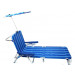 tarifer Tumbona con Parasol LEGABLE 7 Posiciones. Aluminio/TEXTILENO Color Azul Med:190X58X30CM