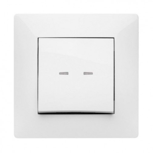 Pulsador Elec 10a-250v Luminoso Empotrar Abs Bl Habitat 15 9