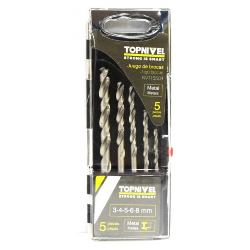 Broca Met Nivel Rect 03-04-05-06-08mm Nv115509 5 Pz