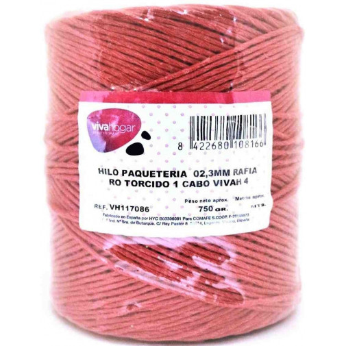 Hilo Paqueteria 750gr 02,3mm Rafia Ro Torcido 1 Cabo Vivahog