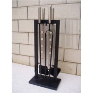 Juego Chimenea Cal. H.70cm H.forj Neg.mat Billund Vivahogar