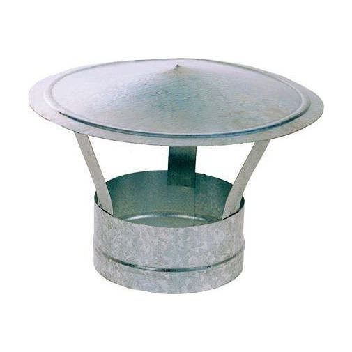 Sombrerete Tubo Estufa Normal 100mmØ Ac Galv Exojo