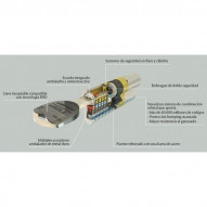 Cilindro Seg 30x40mm Tk100 Lat Leva Lg Tesa 2