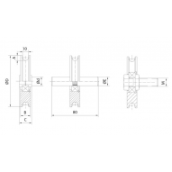 Polea Pta.elev. 80x10mm 103 Canal Ebro 2