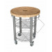 CHRIS&CHRIS Carro Cocina Redondo Acero/Madera 76X91CM