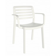 Silla Jard Fija Resol Res Blanca Wind