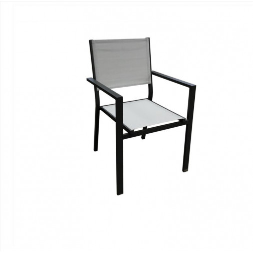 Silla Jard 60x56,5x87cm Natuur Alum/text Antr. Nt118533