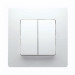 Legrand 396471 NL Doble Conmutador, BL Monobloc, Blanco, Individual