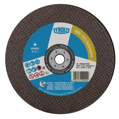 Disco Corte Inox 230x2x22 Mm A 30 Q- Bfb Basic* Tyrolit