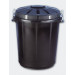 Denox DEN080 Cubo Industrial 70 litros. Negro, ø495x585 mm