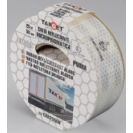 Cinta Adh 50mmx 25mt Señalizacion Autom Retroref Blanca Targ