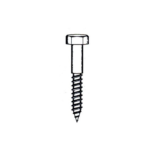 Tornillo Barraquero 571 08x40mm Cinc Nivel 5 Pz
