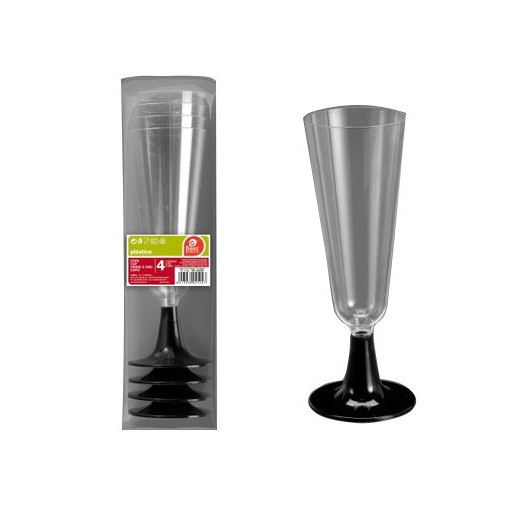 Copa Desechable Cava 150ml Pl Tra 4 Pz