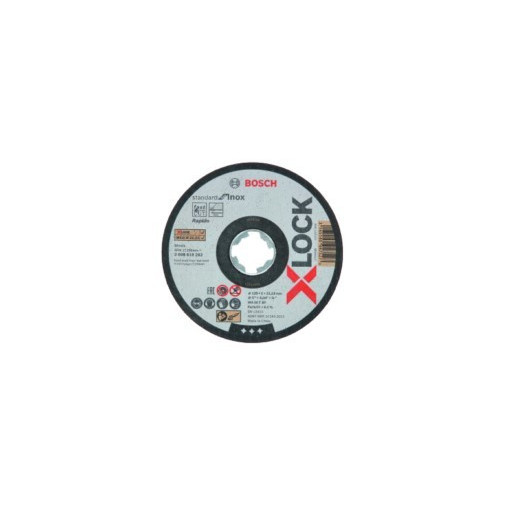 Disco Corte Inox Ø 115x1 Mm X-lock Standard Bosch 10 Pz