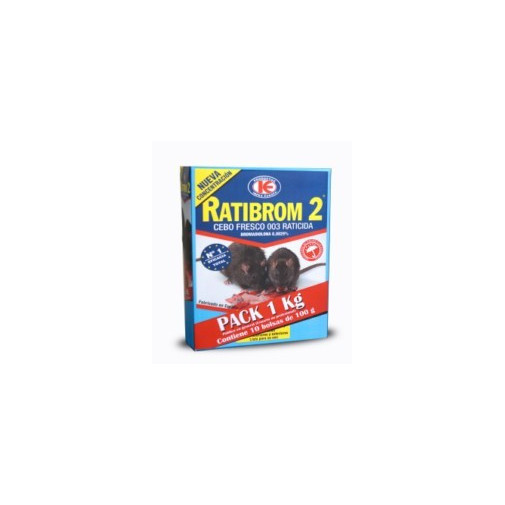 Raticida 10bol X 100gr Cebo Fresco Ratibrom-2 D01.370 1 Kg