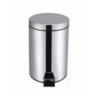 Cubo Bas. C/pedal 12lt Ø21x32cm Cub.extr. Inox Vivahogar