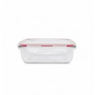 Hermetico Alimen. Rect 1200ml Vidrio Iris 1 Pz