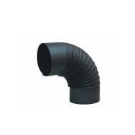Codo Tubo Estufa 90§ 200 Mm Acero Pintado Ne Exojo