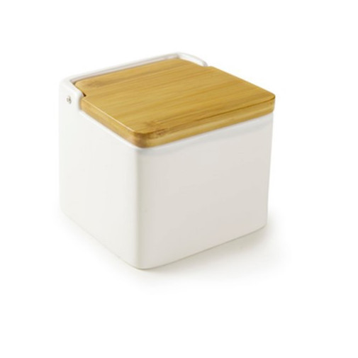 Salero Coc Cuadrado 11x11x10cm C/tapa Ceram Ibili 1 Ud