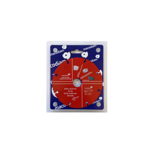 Disco Corte Multimat Ø125x22,23mm Carburo Macodiam 1 Ud