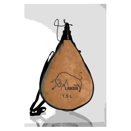 Bota Vino Recta 1,5lt Cuero-serraje Pocket Laken