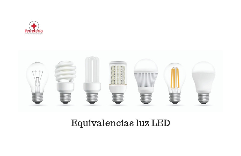 Equivalencia entre LED y luz normal